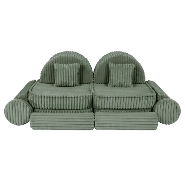 modularna sofa - maslinasto zelena - slika 9