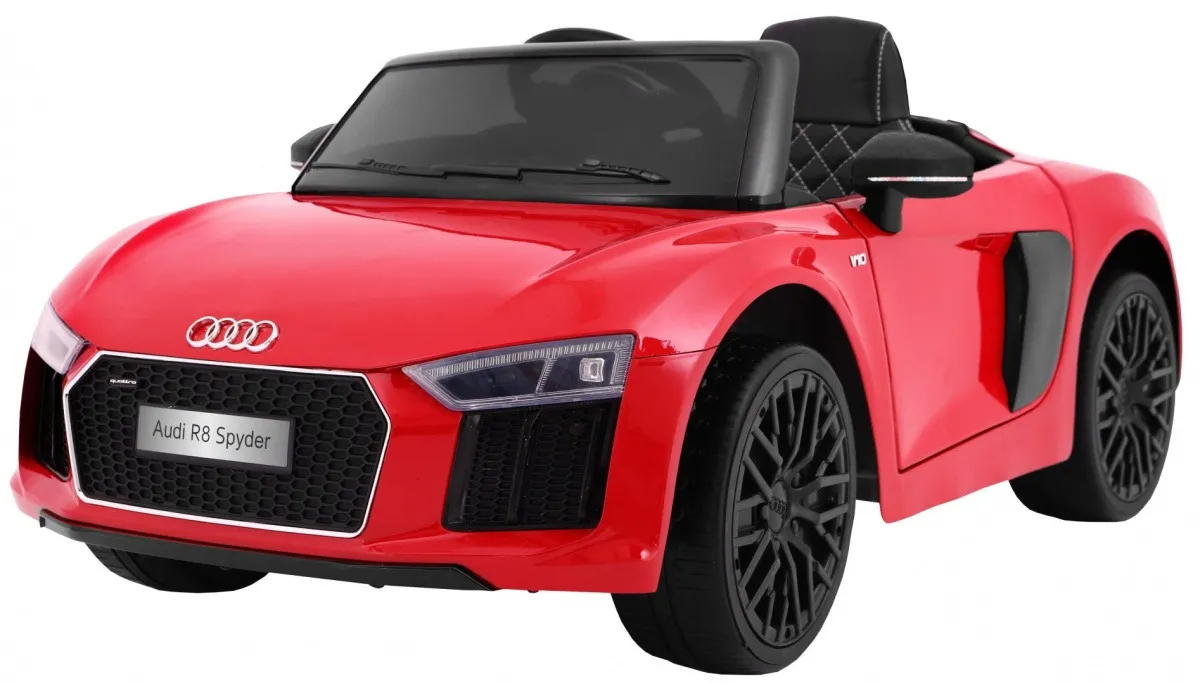 Licencirani auto na akumulator Audi R8 Spyder RS - crveni/lakirani - Mursko Središće