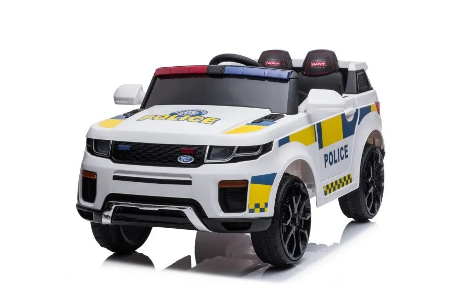 policijski auto na akumulator - bijeli - slika 6