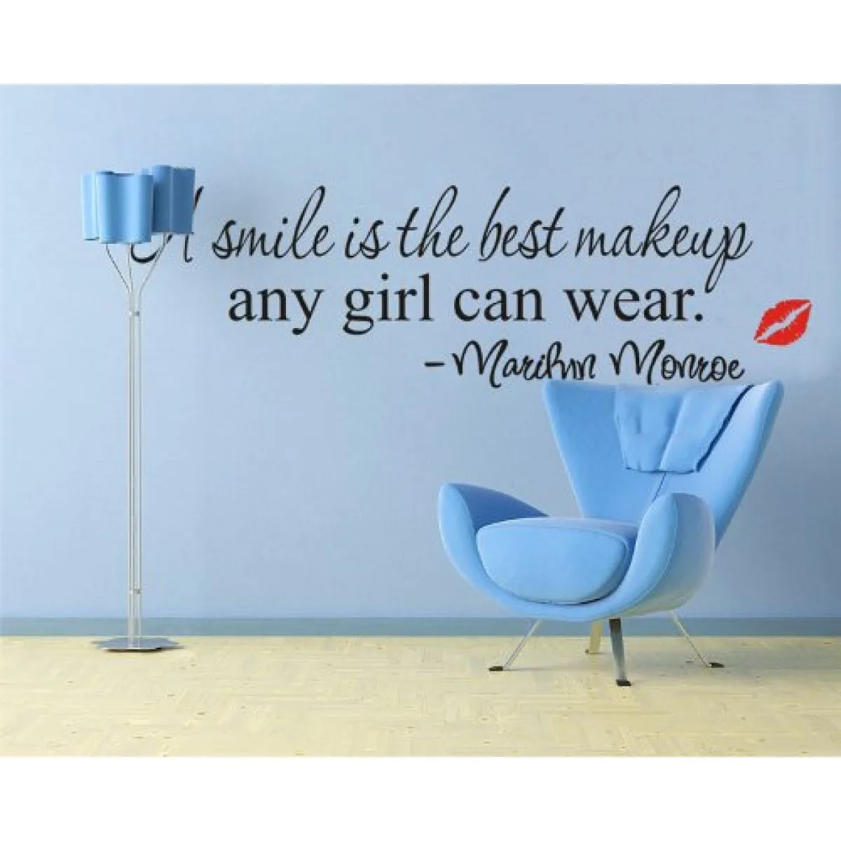 dekorativna zidna naljepnica - a smile is the best makeup... - slika 2