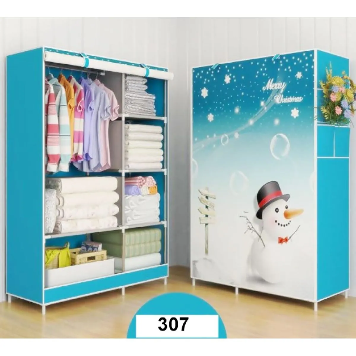 sklopivi ormar sa printom 170x105 cm vodootporan - slika 18