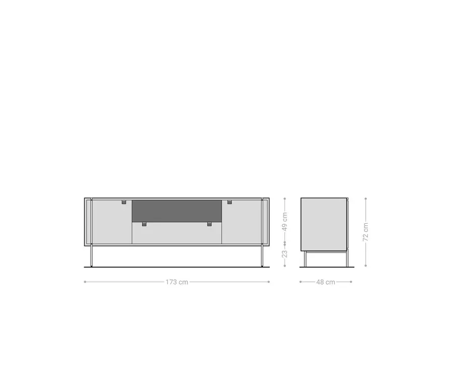 komoda rivoro 173x48cm, materijal: bagrem - slika 7