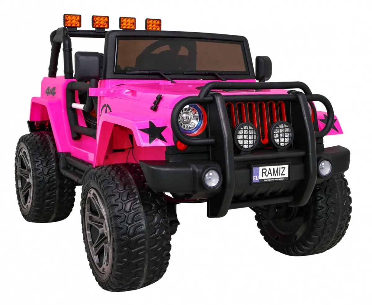 auto na akumulator monster jeep 4 x 4 - dvosjed - rozi - slika 12