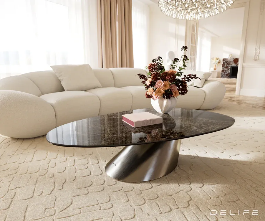 Klub stolić Edge 140x75cm, Materijal: Keramika Laminam Emperador - Čakovec