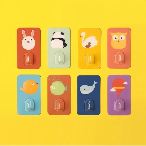 (8 komada) Samoljepljive kukice Animals Hooks - Zagreb