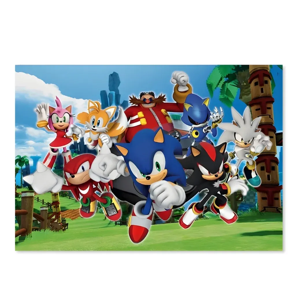sonic the hedgehog puzzle – characters, 104pcs - slika 2