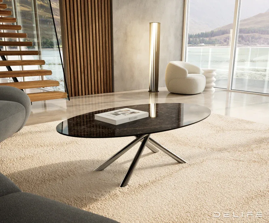 Klub stolić Edge 140x80cm, Materijal: Keramika Laminam Extra Lucidato - Čakovec