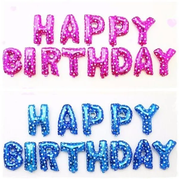 folijski baloni happy birthday - slika 2