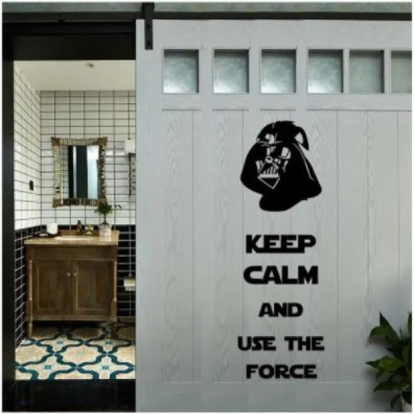 zidna naljepnica keep calm and use the force 100x35cm - slika 3