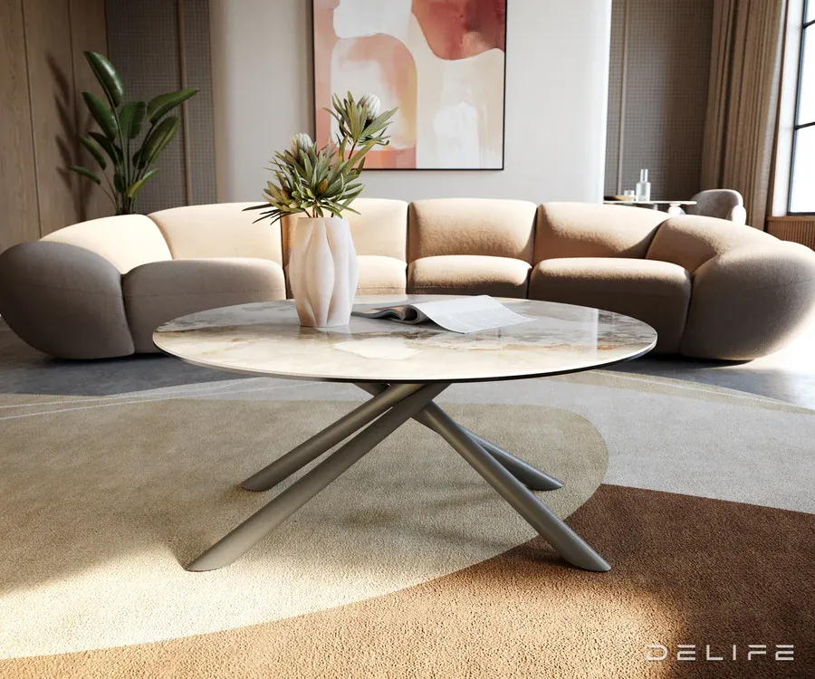klub stolić edge 90x90cm, materijal: keramika minas melange - slika 2