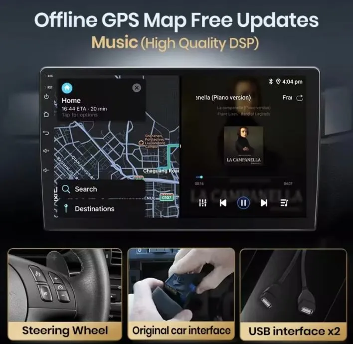 vw golf mk 7 original radio ekran 2din multimedija carplay kamera wifi - slika 11