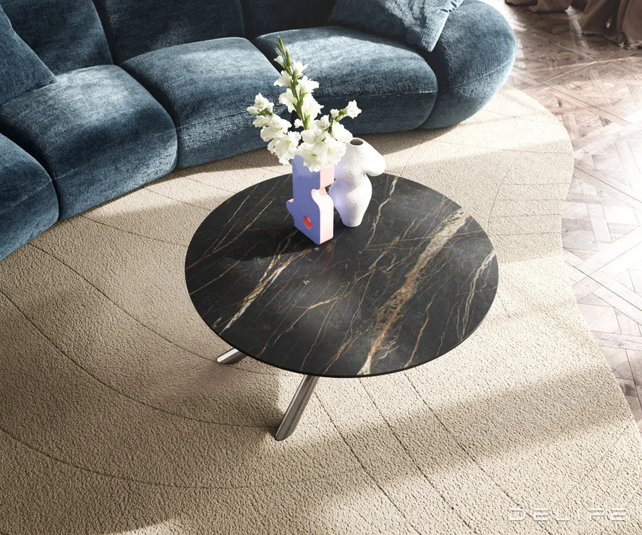 klub stolić edge 90x90cm, materijal: keramika laminam noir desir - slika 4