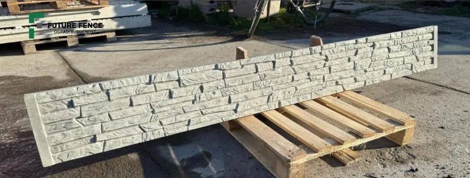 betonski parapet za panel ogradu 2d/3d - novo - imitacija kamena - slika 4