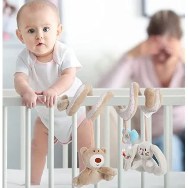 viseće igračke za bebe, zeko i medvjedić - slika 4