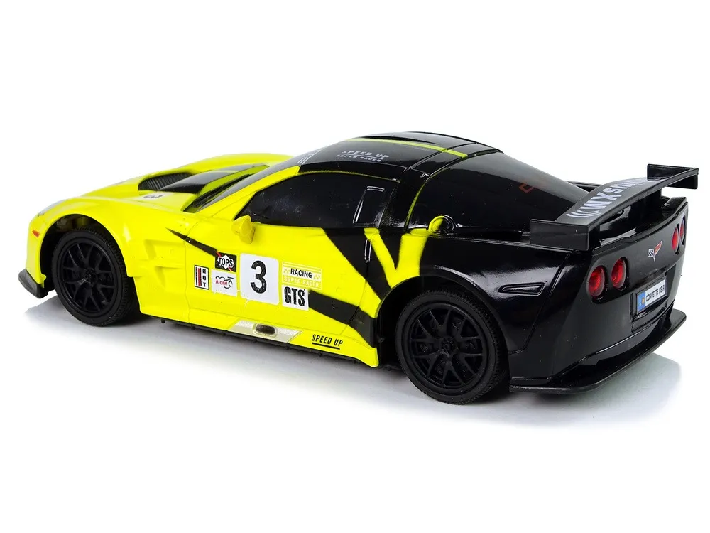 auto na daljinsko upravljanje 1:24 corvette c6.r - žuti - slika 3