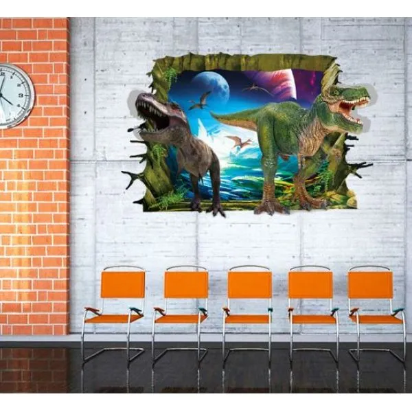 3d wall sticker dinosaurs 90x60cm - slika 2