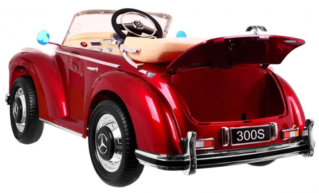 licencirani auto na akumultor mercedes benz 300s retro - crveni - slika 6