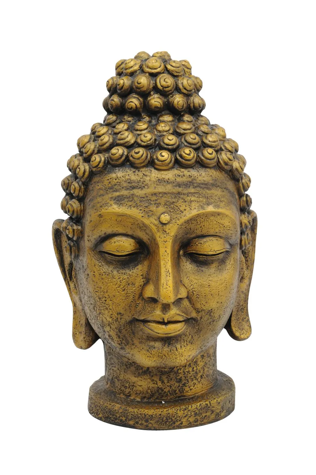 EUROPALMS Head of Buddha, antique-gold, 75cm - Križevci