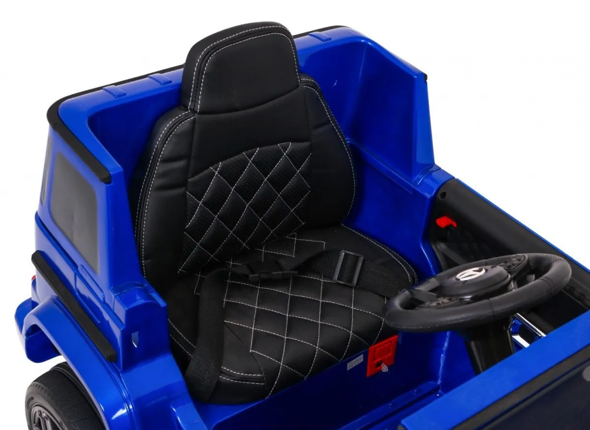 licencirani auto na akumultor mercedes g63 - plavi/lakirani - slika 8