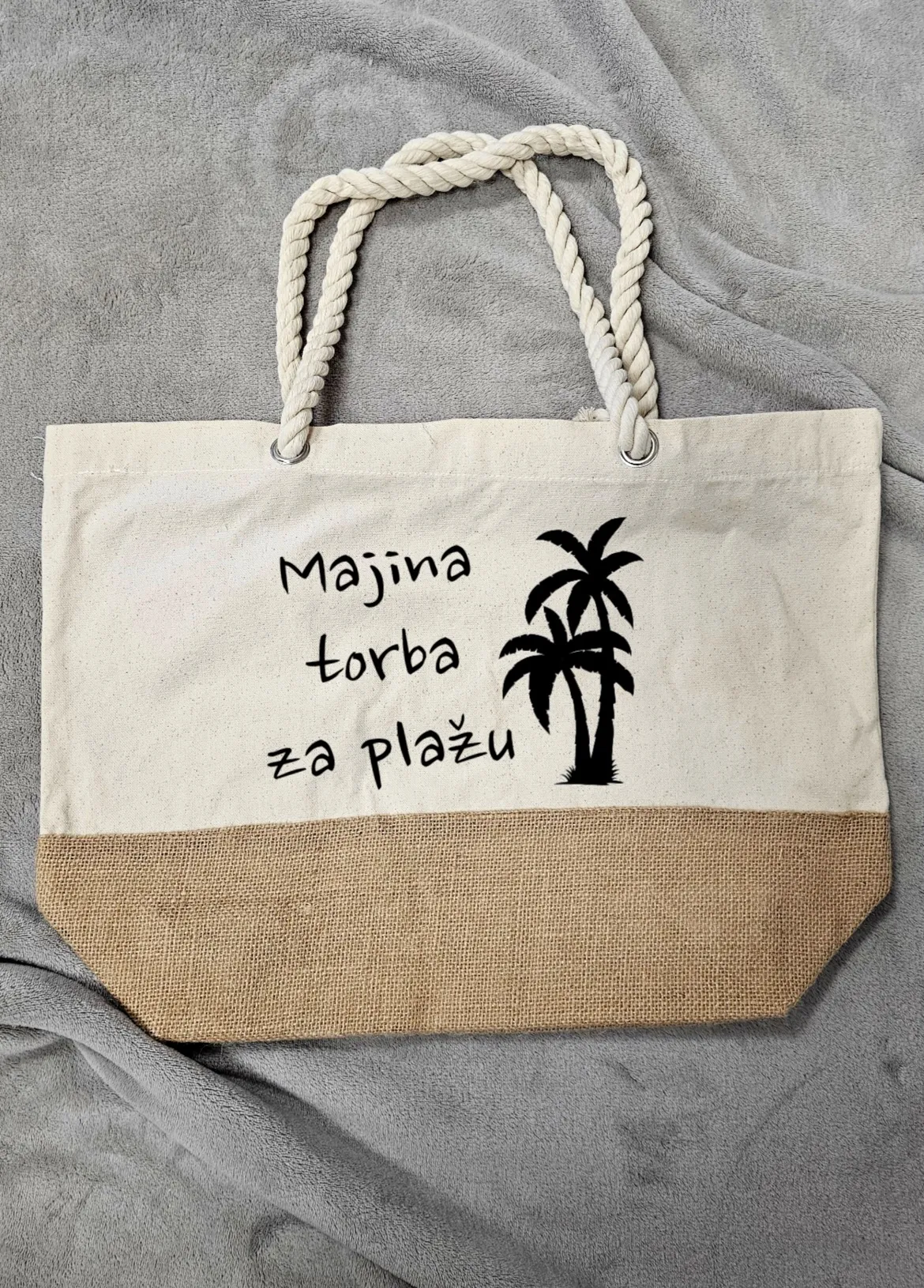 Torba za plažu (Pletene ručke) - Otočac