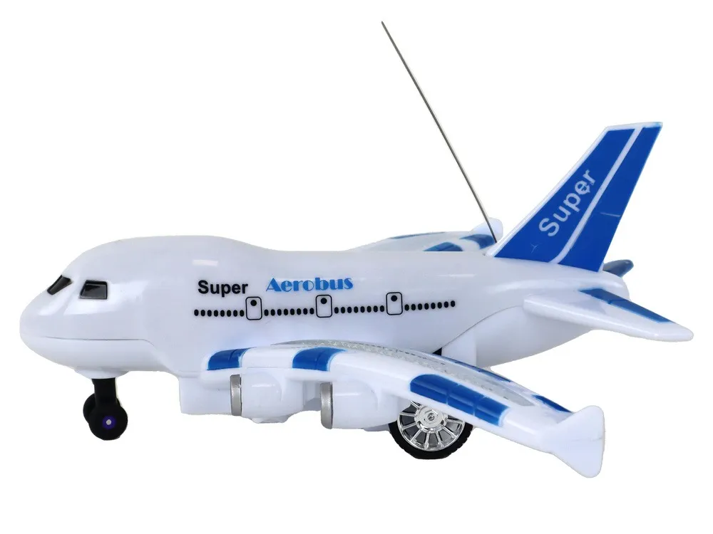 rc airplane remote controlled white aerobus lights sounds - slika 2