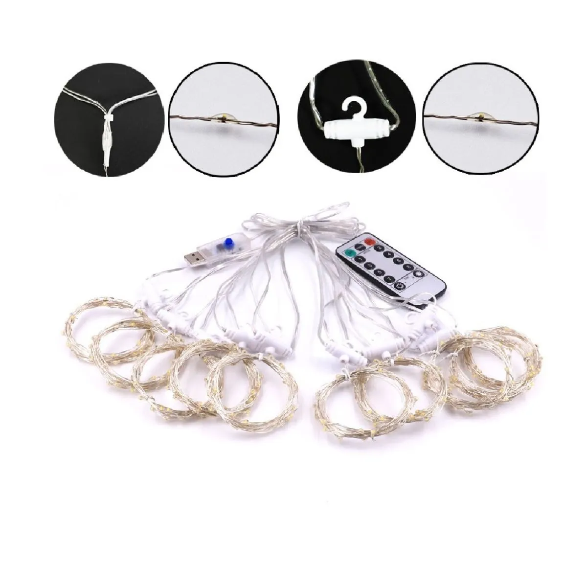 led zavjesa božićnih lampica - slika 5