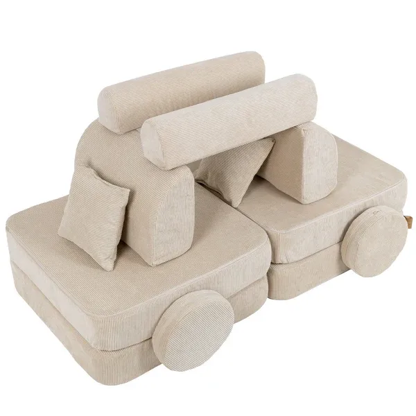 srednja modularna sofa za djecu - slimcord ecru - slika 2