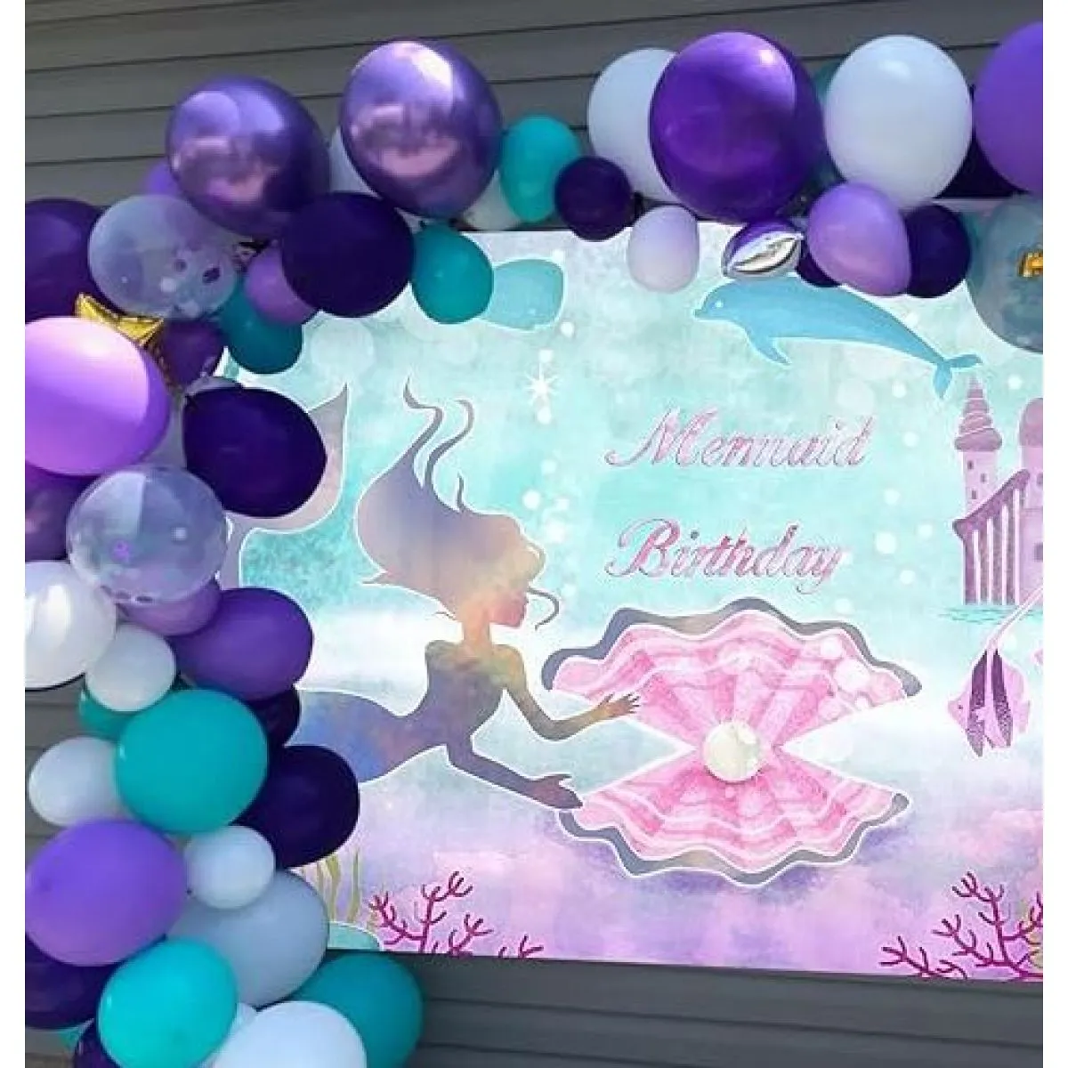 luk od balona - mermaid purple - blue - slika 2