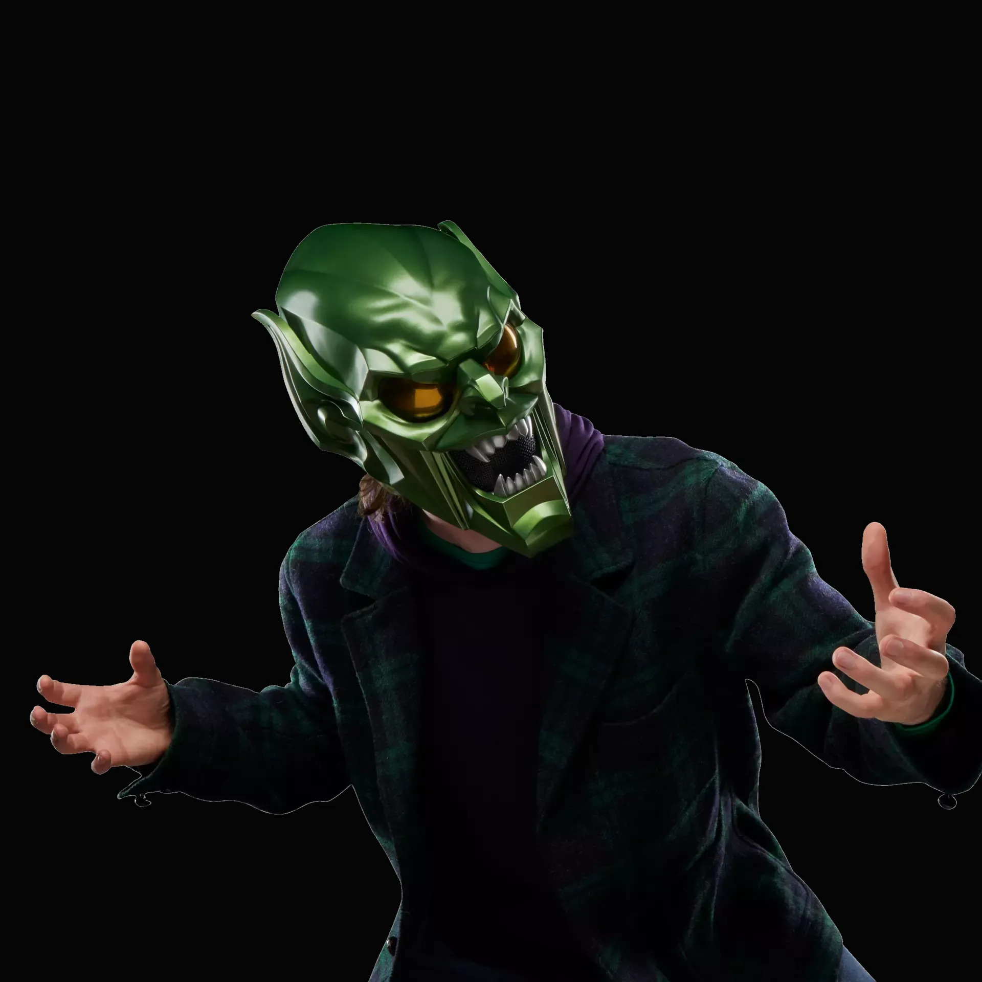marvel legends series – green goblin premium roleplay helmet - slika 10