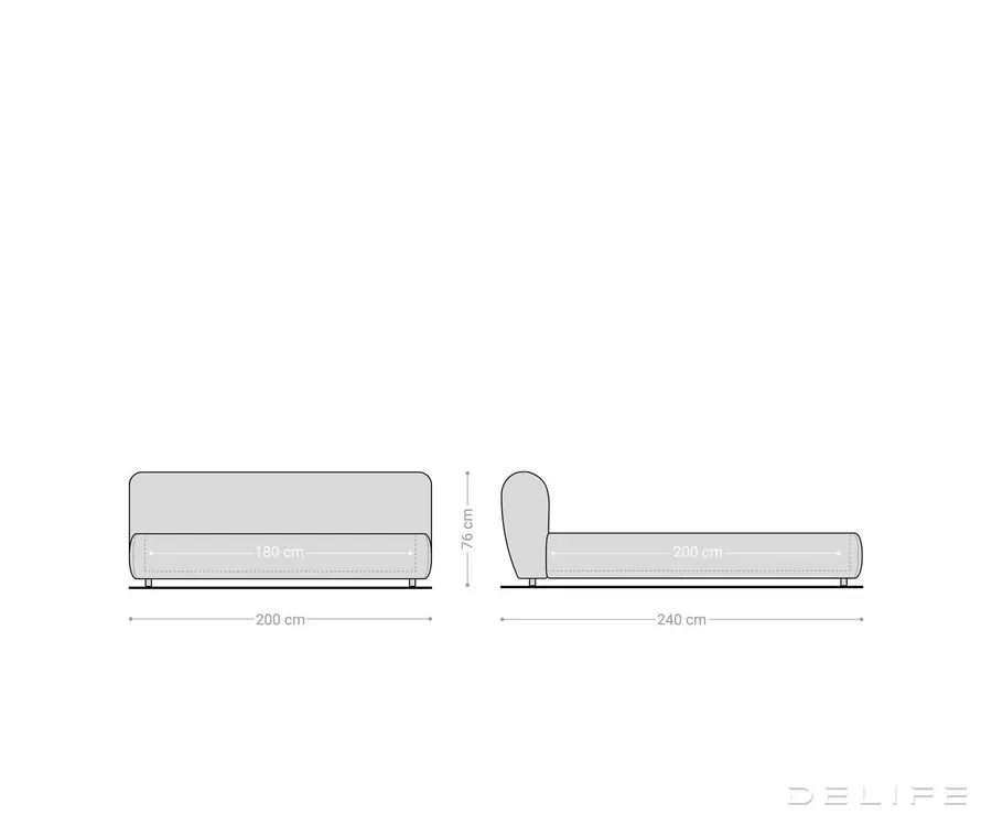 okvir kreveta shona, materijal: boucle - slika 7