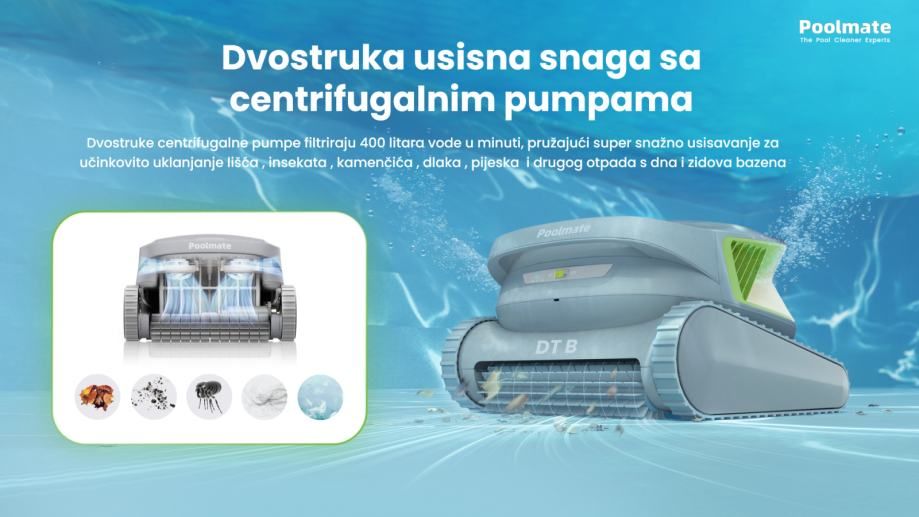 robotski čistač bazena dt b - slika 6