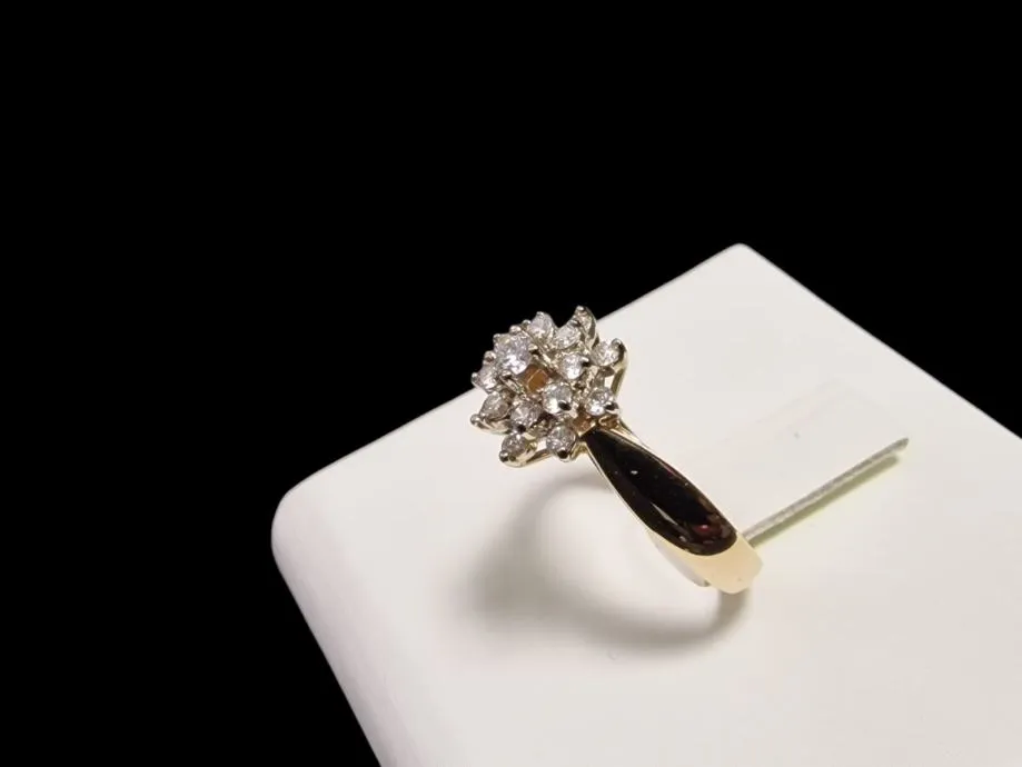 zlatni prsten .585 sa dijamantima 1.02ct / r1, rate !! - slika 3