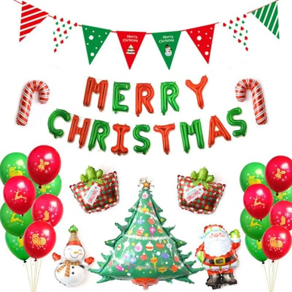 folijski baloni merry christmas - slika 4