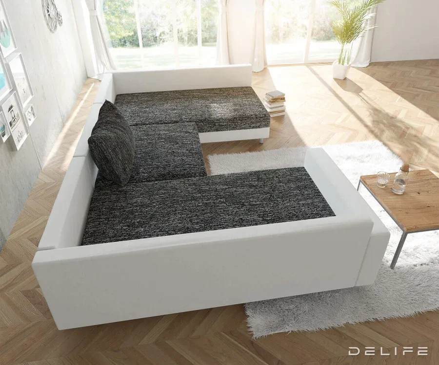 kutna garnitura clovis 300x200cm, materijal: strukturirana tkanina - slika 2