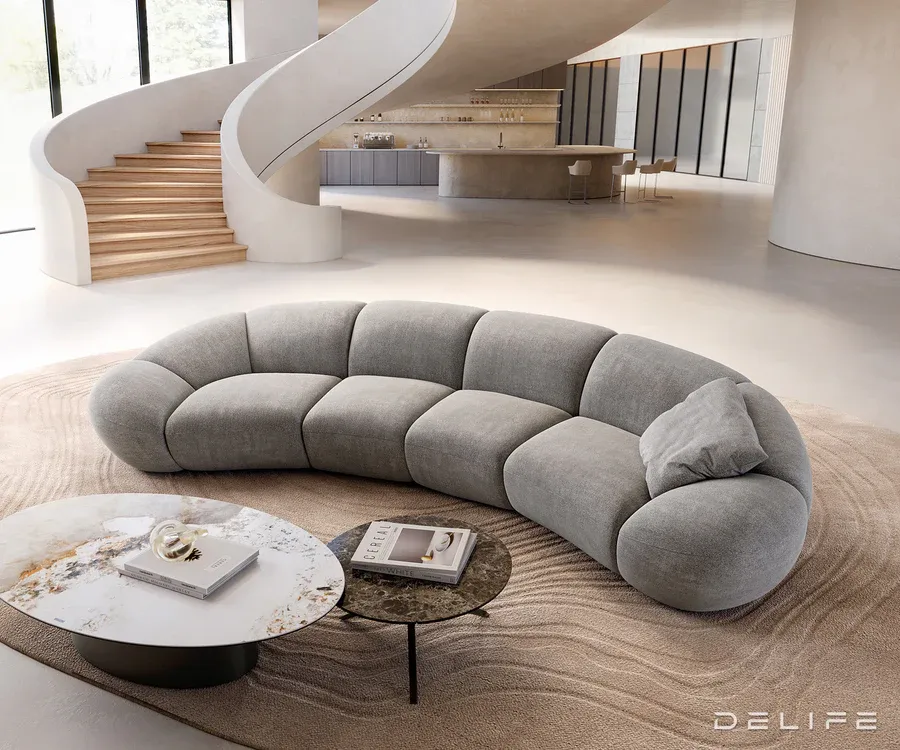 sofa lunna 368x175cm, materijal: strukturirana tkanina - slika 3