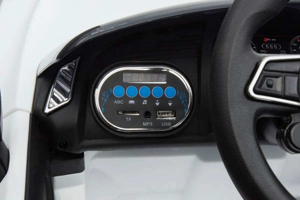 licencirani auto na akumulator audi r8 - bijeli - slika 5