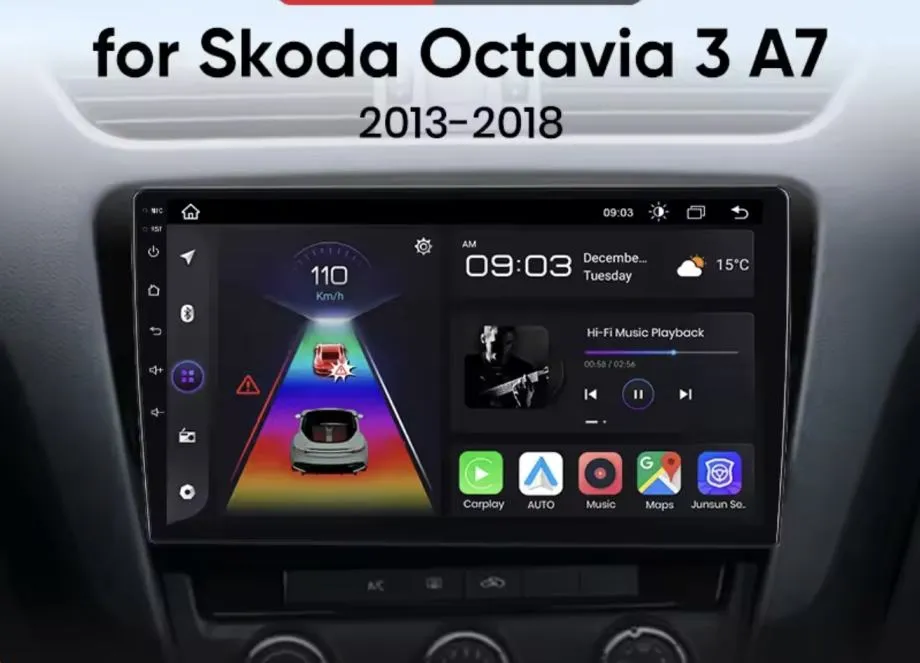 skoda octavia 3 original android carplay multimedija kamera navigacija - slika 3