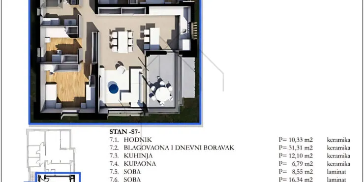 labin, novoizgrađeni stan u urbanoj vili s7 - slika 4