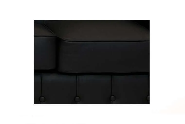 chesterfield garnitura class leather | 4-sjedišta | matt black - slika 3
