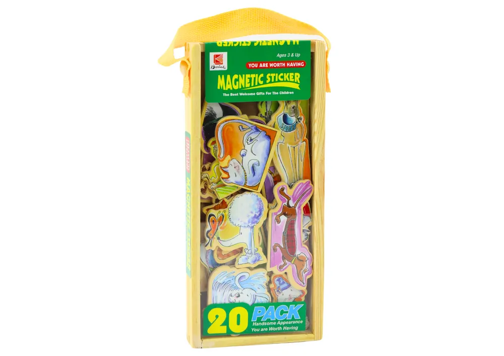 set of wooden magnets with colorful animals, 20 pieces - slika 4
