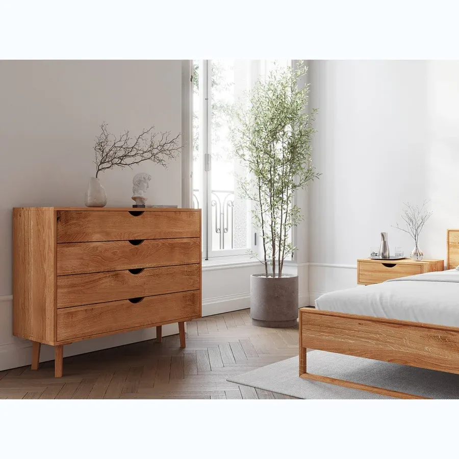 komoda simona 110x40 cm, materijal: masivno drvo hrast - slika 11