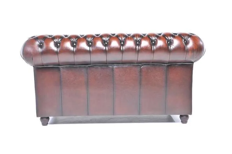 chesterfield dvosjed original leather | 2-sjedišta | wash off brown - slika 3