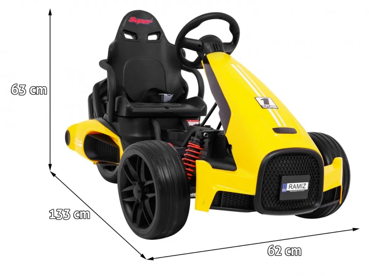go-kart na akumulaotor xr-1 - žuti - slika 2