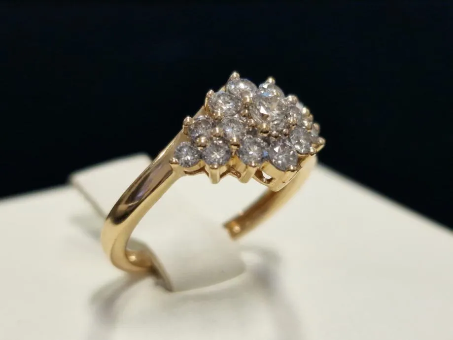 zlatni prsten s dijamantima 0,69ct / r1, rate ! - slika 2