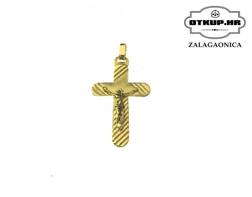 Zlatni Privjesak Raspelo 4,42g 14k / R1, Rate !! - Zagreb