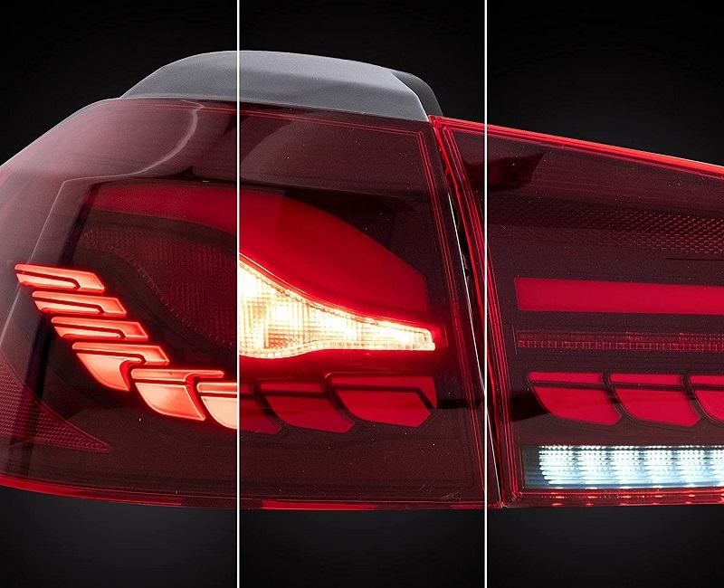 oled lampe za vw golf vi - dinamički žmigavac-crvene-crne-top izgled - slika 8