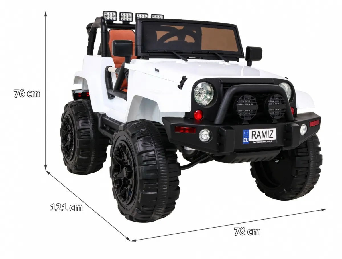 auto na akumulator jeep all terrain - bijeli - slika 2