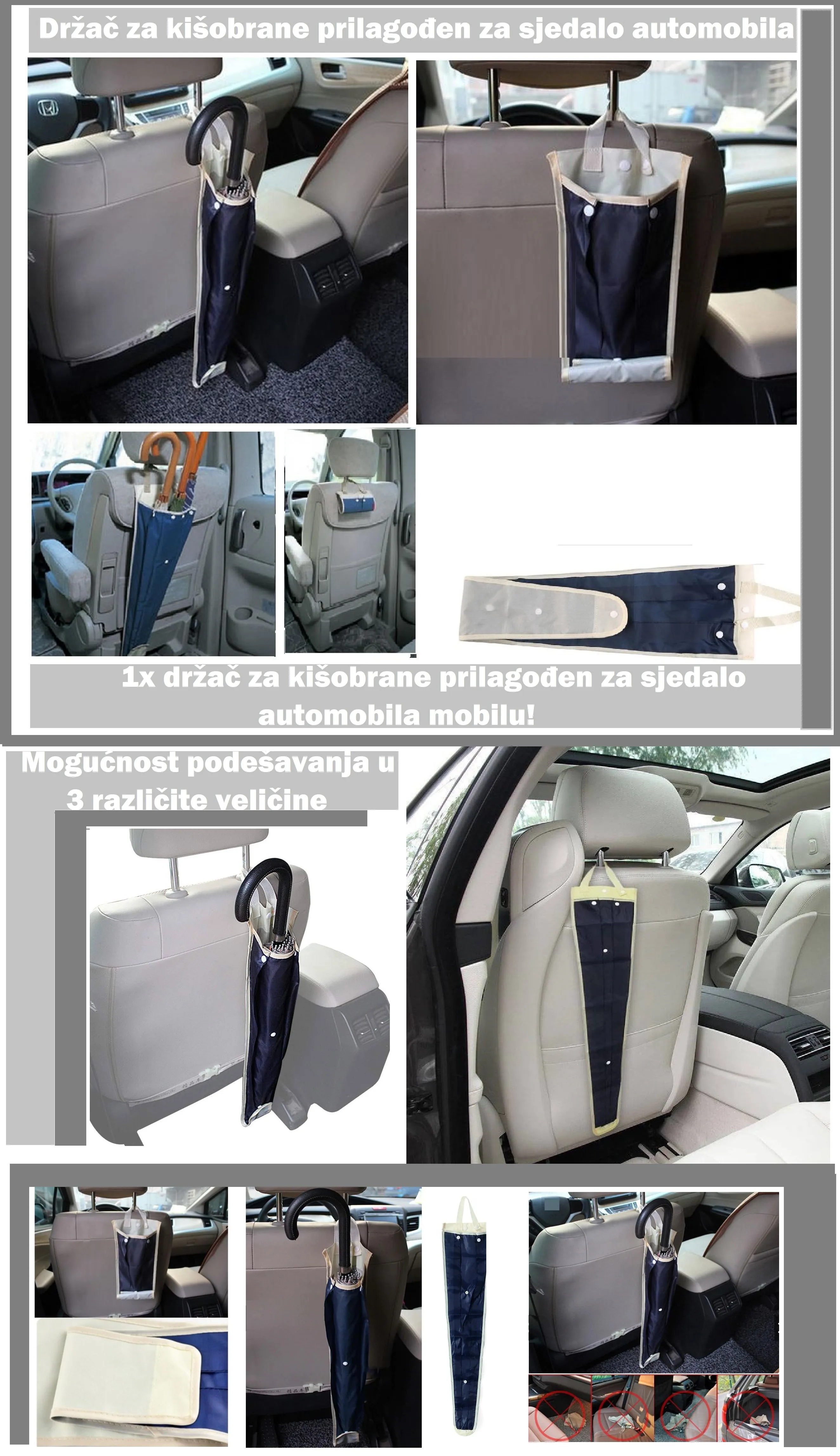 Držač za kišobrane prilagođen za sjedalo automobila - Zagreb, Novi Zagreb - istok