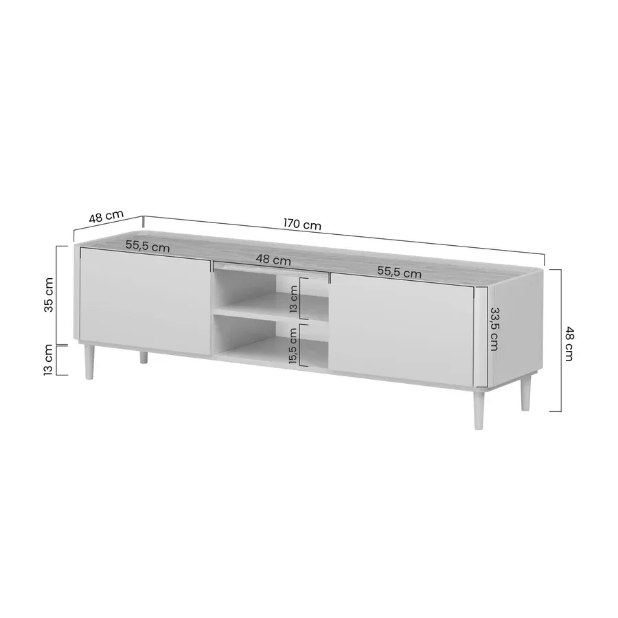 tv komoda elivo 170cm, materijal: mdf,melaminska ploča - slika 7