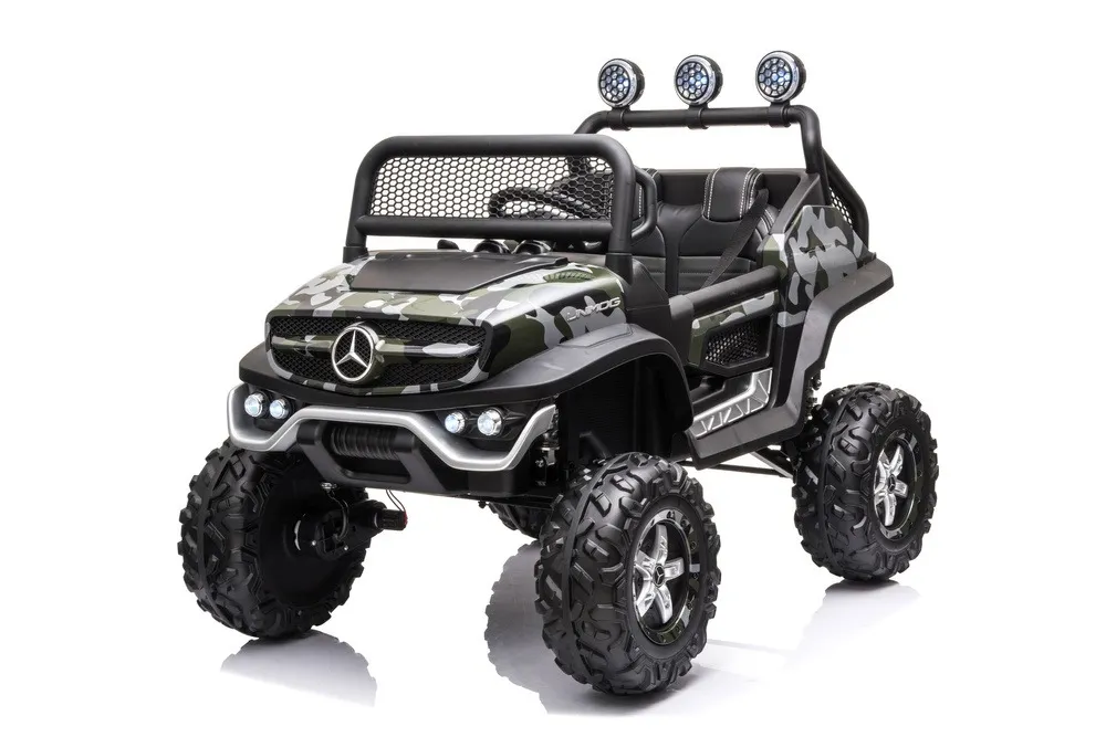 licencirani auto na akumulator mercedes unimog s - moro/army - slika 2